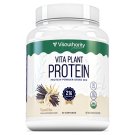 Organic Plant Based Protein for Women Complete Vegan Protein Powder with BCAAs & MCTs Plant-Based 21g, Dairy-Free, Gluten-Free, No Added Sugar, Supports Muscle Recovery (Vanilla Flavored, 30 Servings)