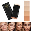 Foundation Concealer Stick,Dual-ended with Built-in Brush,Multi-Use Concealer & Highlighter for