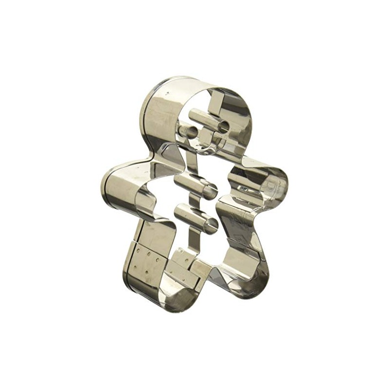 Birkmann 1010699910 Cutter Gingerman 7.5 cm, Grey Plastic, 5 x