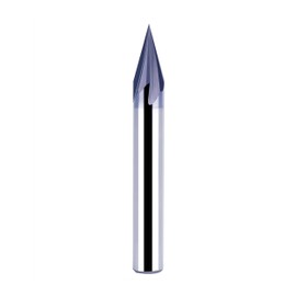 SpeTool 30 Degree V Groove Router Bit with Tiain Coated1/4 Inch Shank, 4-Flute Carbide Chamfer End Mill Carbide V Bit for CNC Engraving and Chamfering Lettering