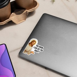 VOTANTA (3 Pcs, 3 inch) - You Know I Can See You Right Sticker, I Saw That Stickers, Funny Jesus Decal, Bible Verse Religious Christian Faith Gifts Decoration for Laptops, Phones, Water Bottles
