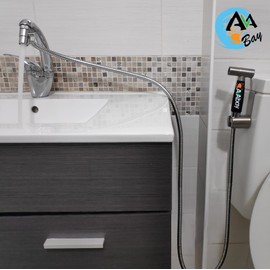 AVAbay® Sink Faucet Handheld Bidet Sprayer for Toilet I Bidet Attachment for Warm & Cold Water I Long 80" Hose Perfect for Feminine Hygiene, Cloth Diaper, Bathroom Toilet Cleaning