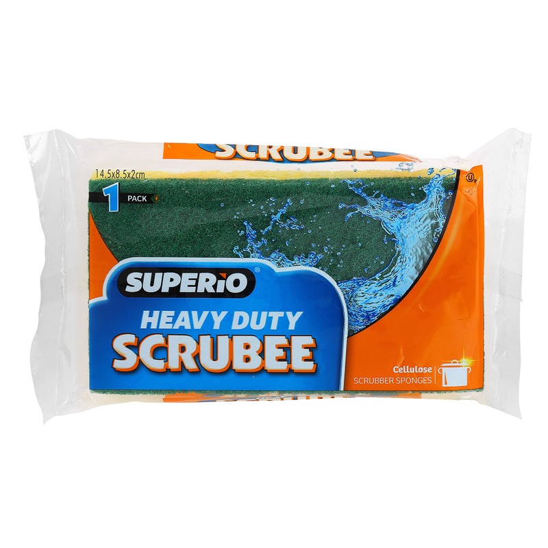Scrubee Heavy Duty Scrub Sponge with Scouring Pad, Kitchen Dishwashing,