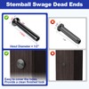 BLIKA 40Pack 1/8" Stainless Steel Black Stemball Swage Dead Ends