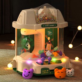 Bnlei Pinwheel Claw Machine for Kids Large with Toys Inside, Mini Vending Machine Candy Prize Grabber with LED Light & Adjustable Music, Arcade Games Machines for Home 3+ Year Old Boys and Girls