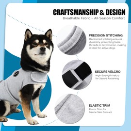 UUREED Dog Anxiety Vest Comfort Relief Coat, Dog Anxiety Calming Vest Wrap for Thunderstorm, Travel, Fireworks, Vet Visits, Separation Anxiety Relief for Dogs