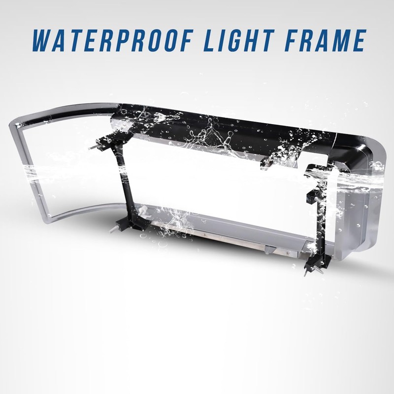 Hpdmauto Chrome Headlight Lamp Bezel fit for Mack CH Truck