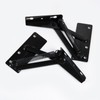 Folding Support Hinges, 80 Degree Spring Loaded, Black Metal Cabinet