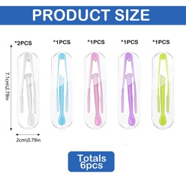 6 Pcs Kontaktlinsen Entferner,Kontaktlinsen Sauger Weiche Linsen,Kontaktlinsen Pinzette,Kontaktlinsensauger,Kontaktlinsen Entferner Weiche Linsen, Contact Lens Insertion Aid,Fur Travel Household
