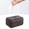 Tissue Box Cover Wood Grain Easy Refill Rectangular Stylish Elegant