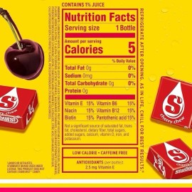 Sparkling Ice STARBURST Cherry, Flavored Sparkling Water 17 Oz ( Pack of 12)