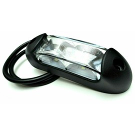 MelTruck® 2 x LED Side Marker Light 12 V 24 V E9 White and Red for Lorry Car Trailers (Width - 110 mm (White, Yellow and Red))