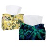 2 Pack Tissue Box Cover Holder, Palm Tree Leaves Tropic