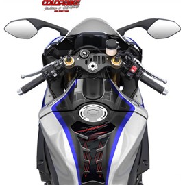 Tank Pad Tank Pad Motorcycle Tank Protector 3D Sticker for Motorcycle Yamaha Fz6 Fz6n Fz6s Fazer (Red/Black) 20 x 14 cm