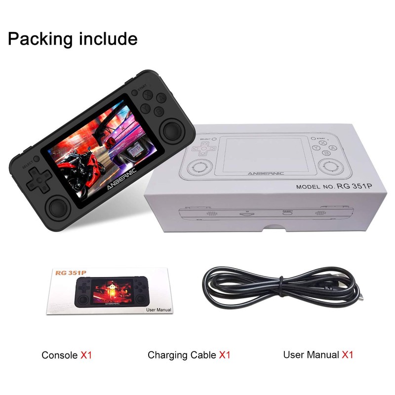 Dosnura RG351P Handheld Game Console, Retro Game Console Open Linux
