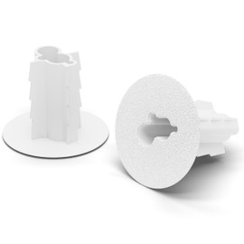 THE CIMPLE CO Dual Feed-Through Bushing for RG6 Coaxial Cable - Indoor/Outdoor Cable Passthrough and Cover for Walls, Cabinets - Double Feed-Thru Wall Grommet Replaces Coax Wallplate - White, 100 Pack