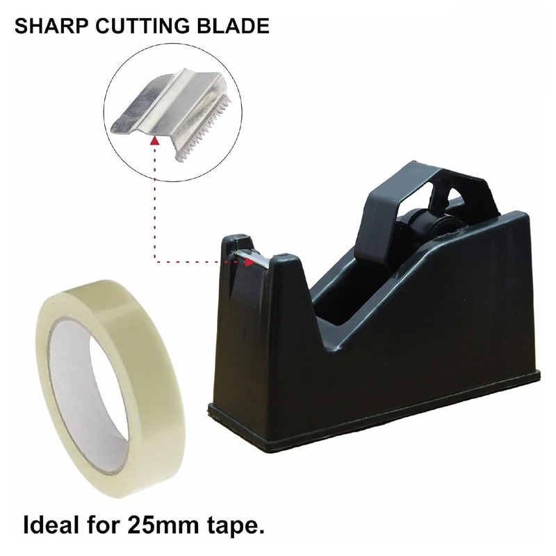 Heavy Duty Desktop Tape Dispenser Cellotape Dispencer Weighted Non-Skid Base,
