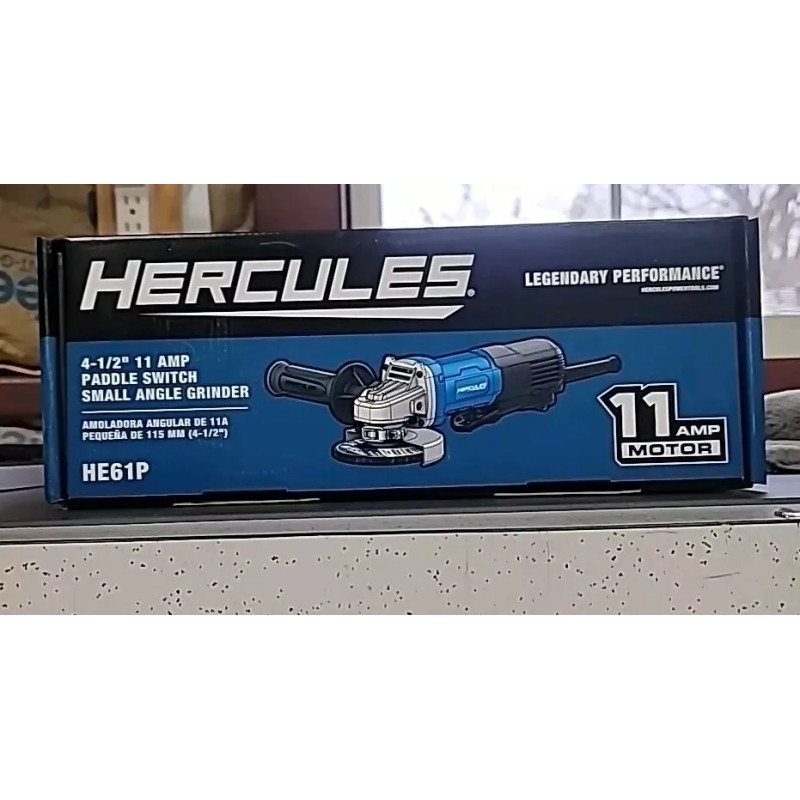 Hercules 4-1/2 Inch 11 Amp Paddle Switch Small Angle Grinder