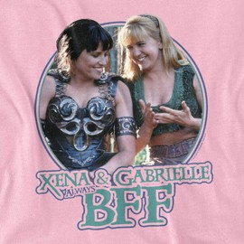 Xena: Warrior Princess BFF Unisex Adult T-Shirt, Pink, X-Large