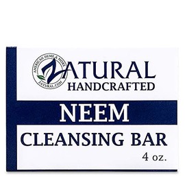 Zatural Neem Cleansing Bar 4oz -Ultra-Sensitive Skin-Soothing Therapy-Relieves Skin Irritation, Itching, Flaking, Dryness. (1 Bar)