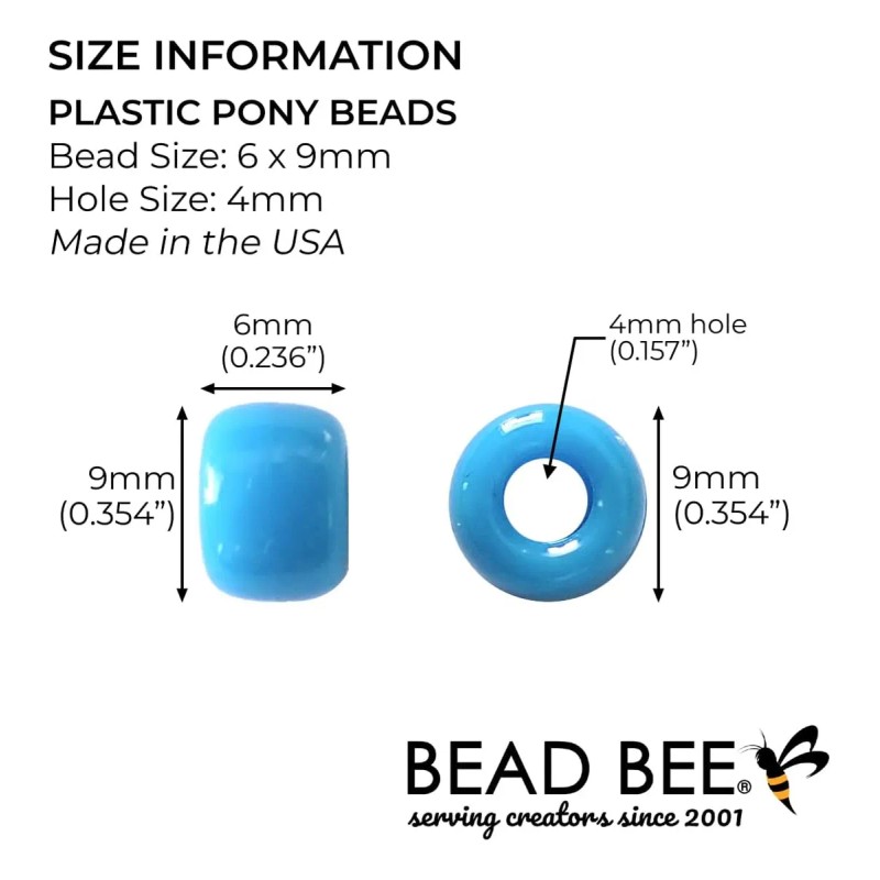 Happy Rainbow Transparent Mix Pony Beads, Fabricado En Los E