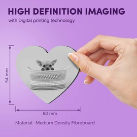 1 x Heart MDF Magnets - Cute Chihuahua Puppy Dog 42755