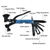 15In1 Axe Hammer MultiFunctional Camping Survival Screwdrivers Pliers Bottle Opener(Blue