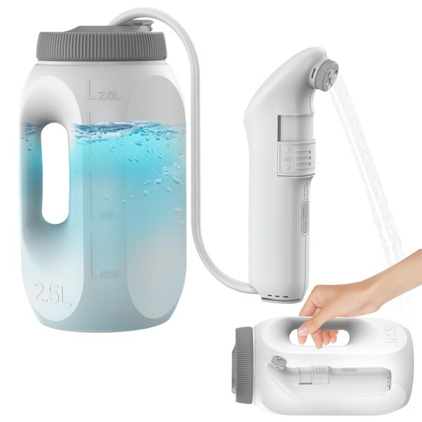 Teabelle Portable High Pressure Electric Bidet with 2.5L Water Bottle,