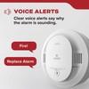 Kidde Smoke Detector, 10-Year Battery Powered, Voice Alerts, LED Warning