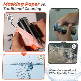 Innomesh 50PCS Masking Paper for 4inch Brayer Roller,Brayer Roller Accessories,Universal Fit, Easy Tear & Adhere, Paint-Proof,Water Conservation