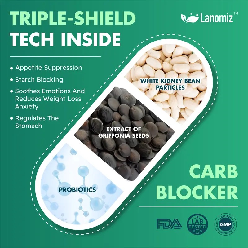 LANOMIZE Gut Health Complex – Delayed-Release Probiotics, White Kidney Bean