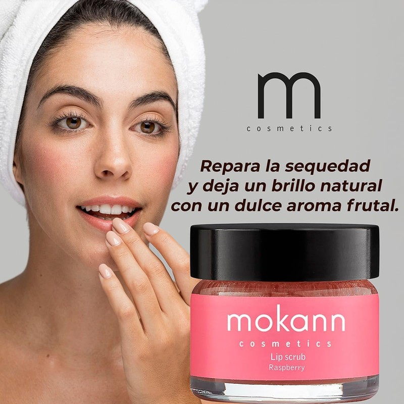 exfoliante labial con frambuesa y aceites nutritivos suaves 15ml