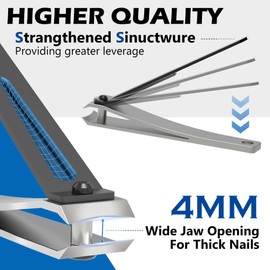 Long Handled Toenail Clippers for Seniors, Overweight, Obese, Pregnant and Waist Patients, 4mm Wide Jaw Opening, No Need to Bending, Cutting Very Easily 1.5 (White, XL-30 / 80cm)