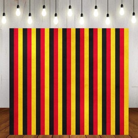 Cartoon Mouse Birthday Backdrop, Striped Photography Background, 6x6ft