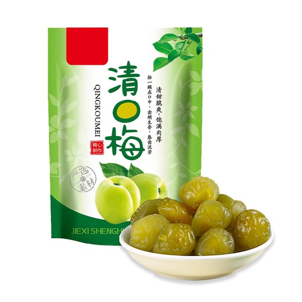 SIJIYUNLI-Qingkou Plum 308g/10.8oz Dried fruit preserves, sweet and sour, delicious，Green