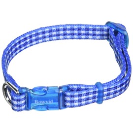 Kobe Workshop Trotting Color Gingham Blue [Dog Collars]