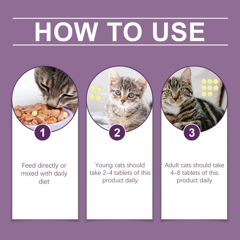 Yegbong Compound Taurine Tablets For Cats Nutritional Supplement Multi-Dimensional Taurine