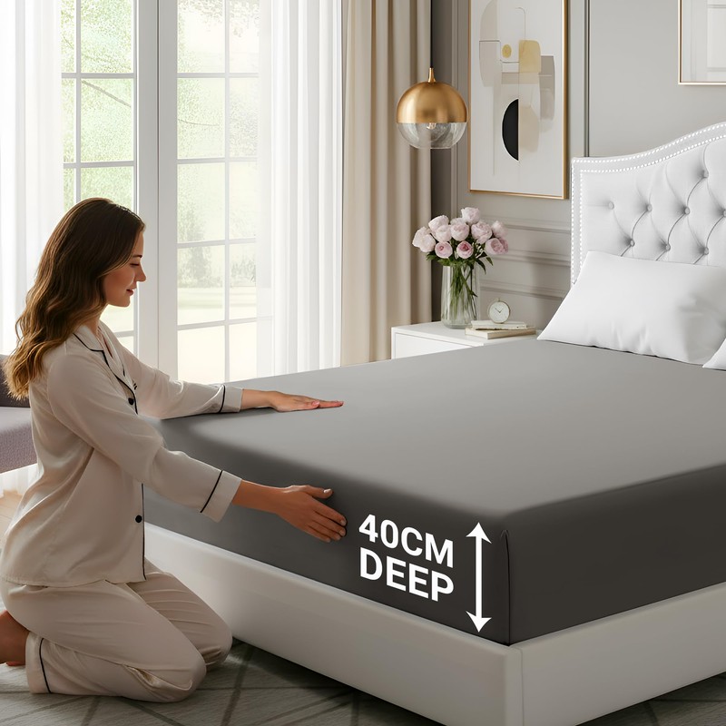 Imperial Rooms Super King Fitted Sheet - Deep Pocket 40