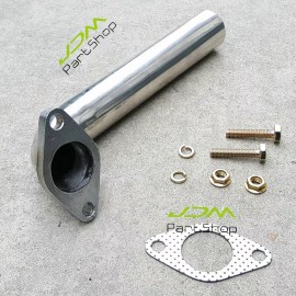 JDMPARTSHOP 35mm 38mm Stainless Pipe Wastegate Dump Tube Elbow Actuator Pipe Adaptor