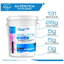 Balde Protena Whey Hidrolizada Isolate De 5 Kg BLU-E Supplements 28g De Protena 0 Carbohidratos 5g Bcaas Y Glutamina Por Porcin 131 Servicios Sabor...