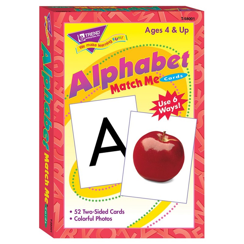 Trend Enterprises, Inc. Alphabet Match Me Tarjetas