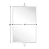 TEHOME Chrome Beveled Rectangle Pivot-N-View Bathroom Vanity Mirror Rotating Square