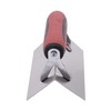 MARSHALLTOWN Stainless Steel Corner Trowel, Concrete Tools, DuraSoft Handle, Outside