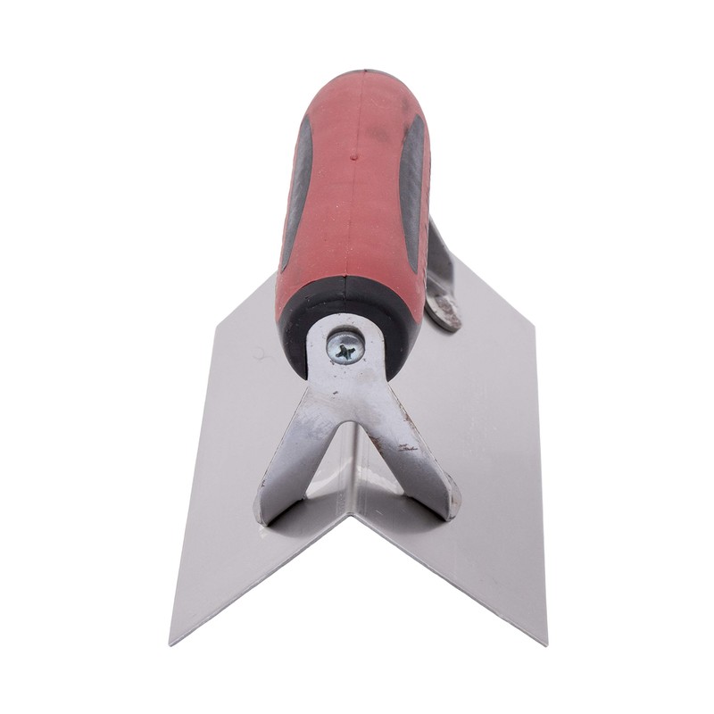 MARSHALLTOWN Stainless Steel Corner Trowel, Concrete Tools, DuraSoft Handle, Outside