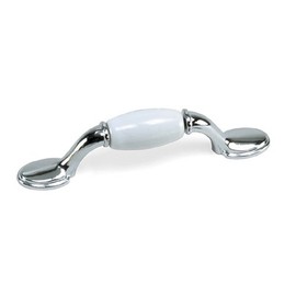 Laurey 15527 First Family 3-Inch Pull, Chrome with White Inset