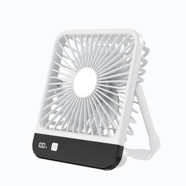 Small Portable Desk Fan&desk fan, strong wind ultra-quiet small personal fan, 180° tilt folding, 5 adjustable speeds, USB wired power supply mini, suitable for HomeBedroomOfficeOutdoorCamping(White)