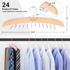 Ohuhu Tie Rack Hanger for Closet, Wooden Tie Holder Organizer