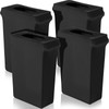 Windyun 4 Pcs 23 Gallon Black Spandex Stretchable Trash Can