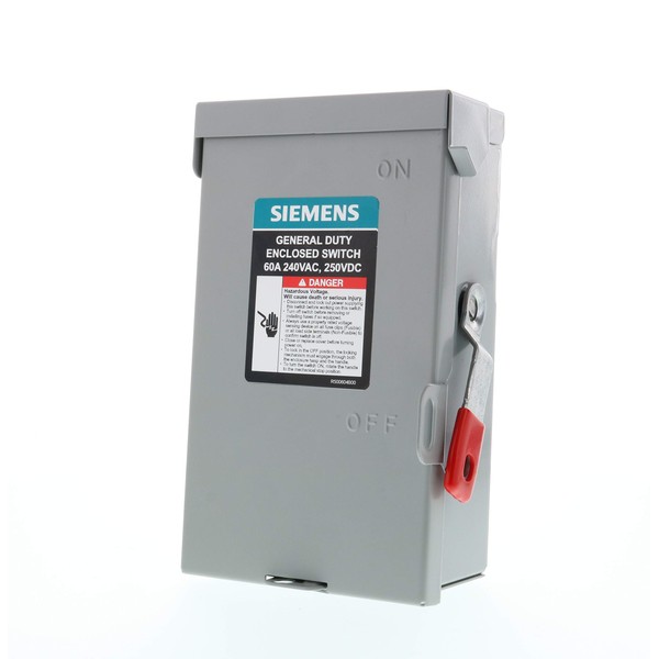 Siemens GNF222A 2P 60A 240V General Duty Safety Switch Indoor, Non-Fusible,ANSI 61 Grey