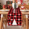 Table Runner Christmas Red, FUKPO Linen Christmas Table Runner Winter
